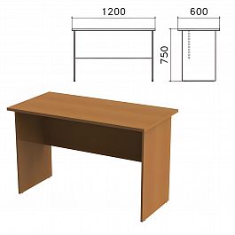 Стол письменный "Монолит", 1200х600х750 мм, цвет орех гварнери, СМ21.3 - Фото предпросмотра