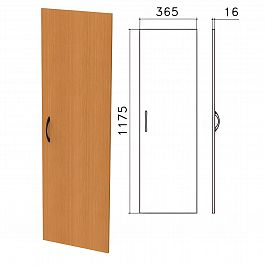 Дверь ЛДСП средняя "Фея", 365х16х1175 мм, цвет орех милан, ДФ12.5 - Фото предпросмотра
