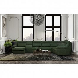 Угловой диван "Милан 2" с оттоманкой и баром 2 - Фото предпросмотра