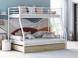 Двухъярусная кровать "Гранада-2Я" белый - Фото предпросмотра