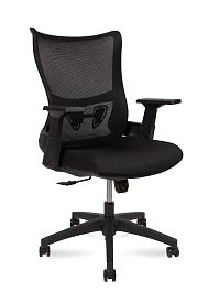 Кресло офисное Wave T LB / черный пластик / черная сетка / черная ткань - Фото предпросмотра