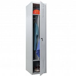 Шкаф металлический для одежды ПРАКТИК "LS-11-40D", 2 отделения, 1830х418х500 мм, 24 кг, разборный - Фото предпросмотра