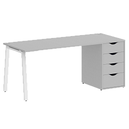 Home Office Стол письменный VR.SP-3-178.4.A Серый/Белый металл 1780*720*750 - Фото предпросмотра