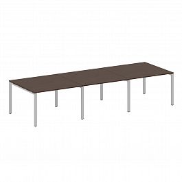 Стол для переговоров "Metal System" БП.ПРГ-3.2 венге/серый - Фото предпросмотра