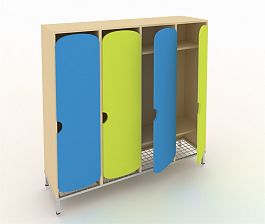 Шкаф для детской одежды на ножках ШГС4М синий - Фото предпросмотра