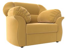 Кресло Карнелла (полностью микровельвет желтый) - Фото предпросмотра