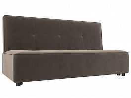 Прямой диван Зиммер (полностью велюр коричневый) - Фото предпросмотра
