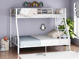 Двухъярусная кровать "Гранада-1 140" белый - Фото предпросмотра