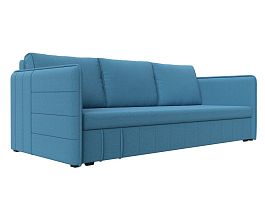 Прямой диван Слим Рогожка голубой - Фото предпросмотра