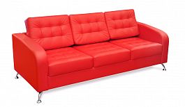 Марс Диван трехместный (2090х850х840) Oregon 09 красный "Мягкая мебель для кабинета" ТК-002120401755 красный - Фото предпросмотра