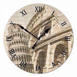 Настенные часы (33x4 см) Старинная Италия 01-004 - Фото предпросмотра