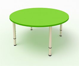 Детский стол круглый зеленый - Фото предпросмотра