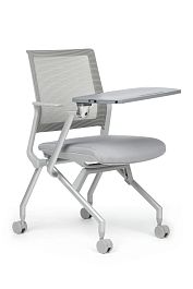 Кресло Moby D2002T Серый пластик спюпитром/Серая ткань - Фото предпросмотра