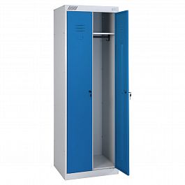 Шкаф металлический для одежды ШРК-22-600, двухсекционный, 1850х600х500 мм, 30 кг, разборный - Фото предпросмотра