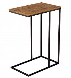 Стол придиванный Агами дуб американский/черный "Журнальные столы"  ТК-002221000708 средне-коричневый - Фото предпросмотра