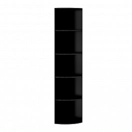 Стеллаж высокий угловой радиусный "Логистика" ПК-ЛОГ-СЖУ202Х35-В1-927 черный - Фото предпросмотра