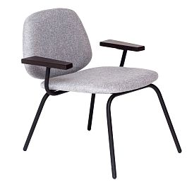 Кресло Designe, рогожка серая, каркас черный муар - Фото предпросмотра