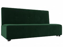 Прямой диван Зиммер (полностью велюр зеленый) - Фото предпросмотра