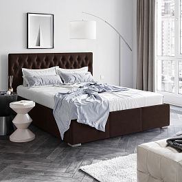Октавия корпус интерьерной кровати 1,4 коричневый ромб - Фото предпросмотра