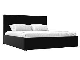 Интерьерная кровать Кариба 200 (полностью велюр черный) - Фото предпросмотра