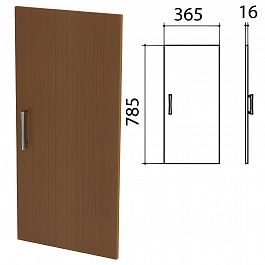 Дверь ЛДСП низкая "Монолит", 365х16х785 мм, цвет орех гварнери, ДМ41.3 - Фото предпросмотра