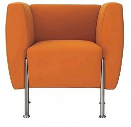 М-37 Бокс Кресло (80*68*71) экокожа Oregon 20 оранжевый "Мягкая мебель для кабинета" ТК-001812000024 оранжевый - Фото предпросмотра