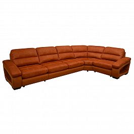Угловой диван "Линкольн" 1у-3ру-уб-1у кожа - Фото предпросмотра