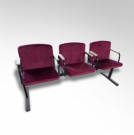 Кресло 3-х секционное с откидным сиденьем - Фото предпросмотра