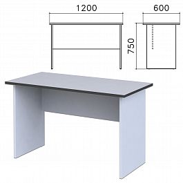 Стол письменный "Монолит", 1200х600х750 мм, цвет серый, СМ21.11 - Фото предпросмотра