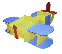 Игровой уголок "Самолет" цветной - Фото предпросмотра