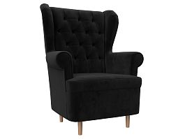 Кресло Торин Люкс (полностью велюр черный) - Фото предпросмотра