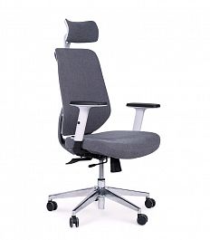 Кресло офисное / Имидж gray 2 / YS-0817H(FYR+FYR)W/ белый пластик / серая ткань "Кресла для руководителей"  ТК-001035000560 серый - Фото предпросмотра