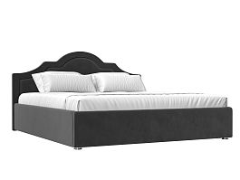 Интерьерная кровать Афина 200 (полностью велюр серый) - Фото предпросмотра
