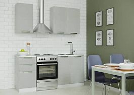 Кухня "Атлант 120" Светло-серый - Фото предпросмотра