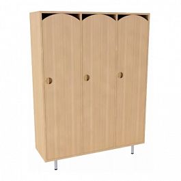 Шкафчик для одежды 3-секционный стандарт (бук) - Фото предпросмотра