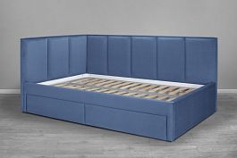 Кровать «Лайф с ящиками», 1200 голубая - Фото предпросмотра