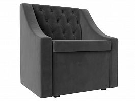 Кресло Мерлин (полностью велюр серый) - Фото предпросмотра