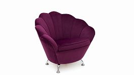 Кресло "Шелл" фиолетовый - Фото предпросмотра