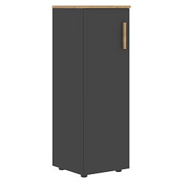 Шкаф колонка с средней дверью и топом FMC 40.1(L) Черный графит/Дуб Гамильтон 404х429х1213 FORTA - Фото предпросмотра