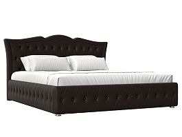 Интерьерная кровать Герда 200 (полностью экокожа коричневая) - Фото предпросмотра