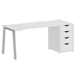 Home Office Стол письменный VR.SP-3-178.4.A Белый/Серый металл 1780*720*750 - Фото предпросмотра