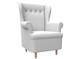 Кресло Торин (полностью экокожа белая) - Фото предпросмотра