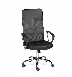 Кресло офисное / Директ /CX0337H black/ (black) черная экокожа + черная сетка "Кресла для руководителей"  ТК-001035000557 черный - Фото предпросмотра