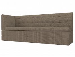 Кухонный диван Бриз с левым углом (полностью рогожка Корфу 03) - Фото предпросмотра