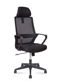 Кресло офисное / Pino black / черный пластик / черная ткань / черная сетка - Фото предпросмотра