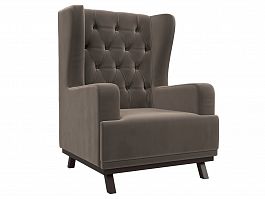 Кресло Джон Люкс (полностью велюр коричневый) - Фото предпросмотра