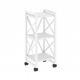 Стеллаж на колесах "Loft" VR.L-MST.K-3.4 белый бриллиант/белый - Фото предпросмотра