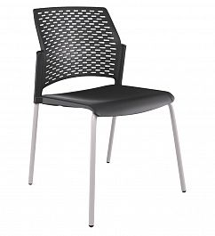 Rewind стул без подлокотников каркас серый/пластик черный "Кресла для посетителей"  ТК-001854000005 черный - Фото предпросмотра