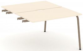 Двойной стол приставка к опорным тумбам "ESTETICA" ES.D.SPR-2-VK Сатин - Фото предпросмотра