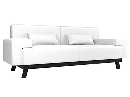 Прямой диван Мюнхен (полностью экокожа белая) - Фото предпросмотра